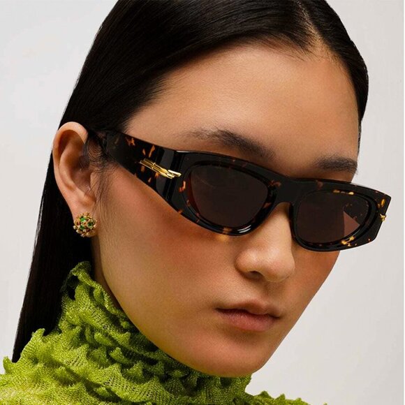 NEW BOTTEGA VENETA SUNGLASSES, HAVANA WOMEN EYEWEAR BOTTEGA VENETA BV1144S 002 - Picture 3 of 5